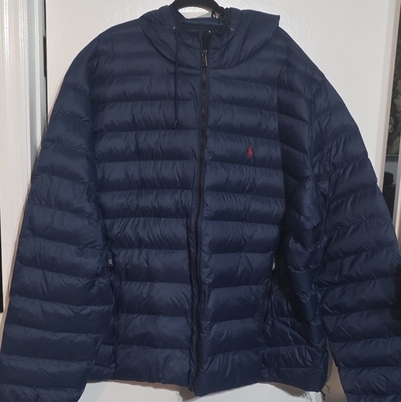 Polo Ralph Lauren B & T Packable Water-Repellent Jacket Navy Men Size 4XLT NWT